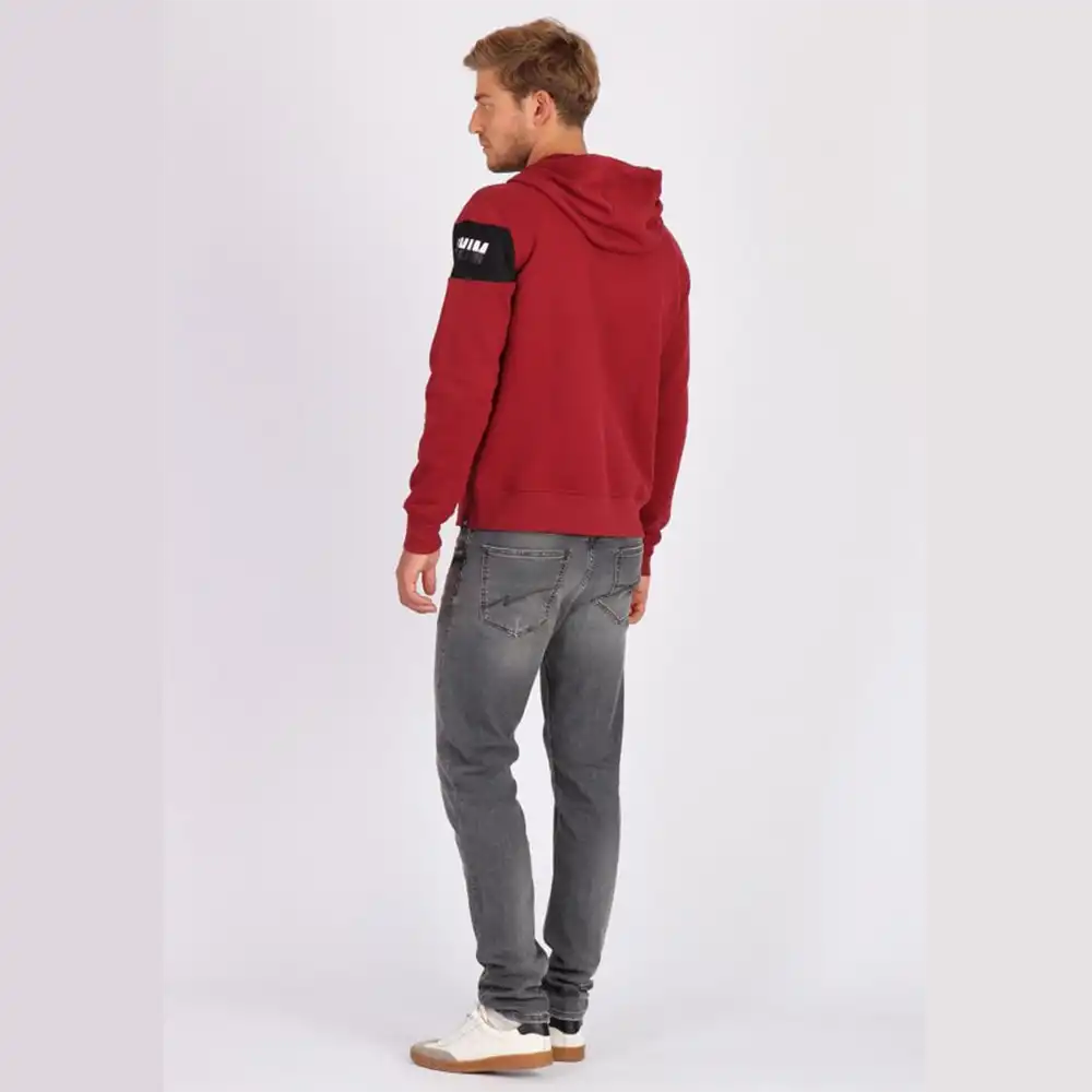 hoodie zippé olive cognac